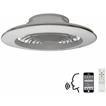 ManoMano Mantra Alisio xl Dimmbare LED-Deckenleuchte & 58 w DC-Wendeventilator, Silber, Fernbedienung, app & Alexa/Google-Sprachsteuer Angebot