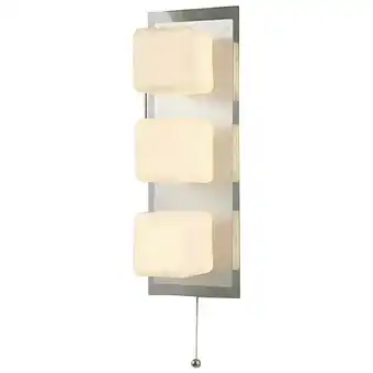 ManoMano Inspired Cube IP44 Wandleuchte mit Zugschalter, 3-flammig, G9, poliertes Chrom und Aluminium Angebot