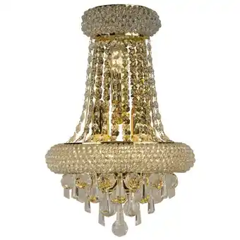 ManoMano Inspired Lighting - Inspired Diyas - Alexandra - Wandleuchte Large 3 Light French Gold, Kristall Angebot