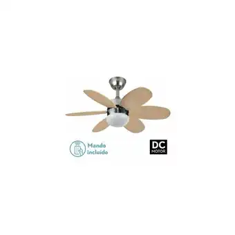 ManoMano Dc Alves Deckenventilator 2xE27 Nickel 6 Flügel Buche Silber Angebot