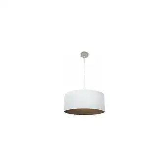 ManoMano Fabrilamp - Anhänger Tatiana 1xe27 Nickel/weiß-dunkles Holz Regx50x50 cm Angebot