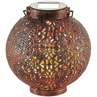 ManoMano Lindby - Dunjaris LED-Solarlaterne, Ornamente kupfer - Kupfer antik Angebot