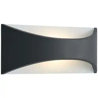 ManoMano Lindby - Mathea LED-Außen-Wandleuchte, Länge 30 cm - dunkelgrau, weiß Angebot