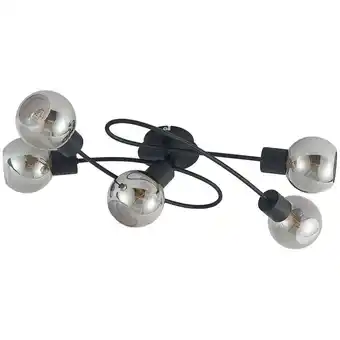 ManoMano Lindby - Deckenlampe Elaina 5fl lang schw. smoke - Schwarz, smoke Angebot