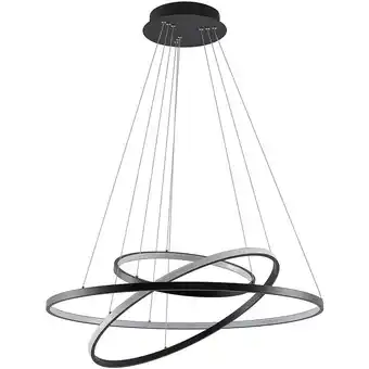 ManoMano Filippa LED-Pendelleuchte mit 3 Ringen - Schwarz matt, weiß - Lucande Angebot