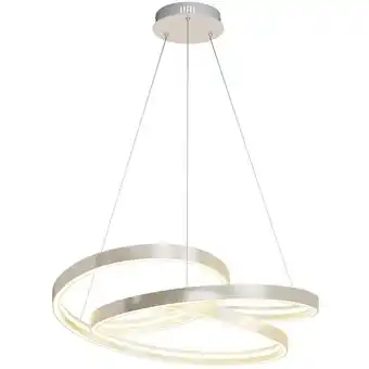 ManoMano Gunbritt LED-Hängeleuchte, 80 cm - silbergrau, weiß - Lucande Angebot