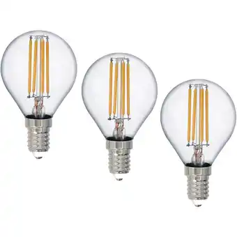 ManoMano E14 Filament led 3Stk. - 2 Watt, 250 Lumen, warmweiß, ø 4cm - nicht dimmbar Angebot