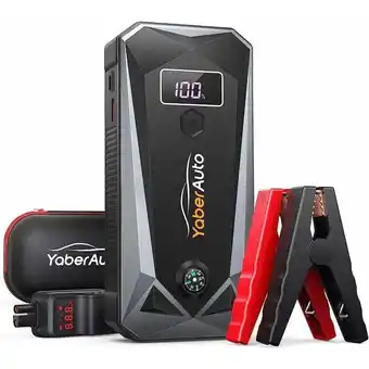 ManoMano Yaber Starthilfe Powerbank 4000A Spitzenstrom 26800mAh Auto Starthilfe mit LCD-Display(Für alle Benzinmotor oder 10,0L Diesel Angebot