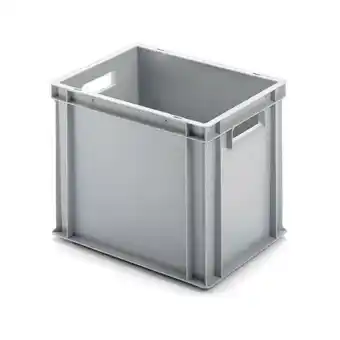 ManoMano Proregal-aufbewahrung Für Profis - Eurobehälter mit offenem Griff HxBxT 32x30x40cm 29 Liter Grau Eurobox, Transportbox, Trans Angebot