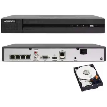 ManoMano Nvr 4 kanäle Hikvision HWN-4104MH-4P 4K 8MPX onvif poe H.265+ cloud P2P 1TB hdd Angebot