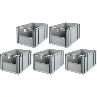 ManoMano Proregal-aufbewahrung Für Profis - SparSet 5x Eurobox NextGen Insight Cover HxBxT 32x40x60 65 Liter Hoch/Gelb Eurobehälter, T Angebot