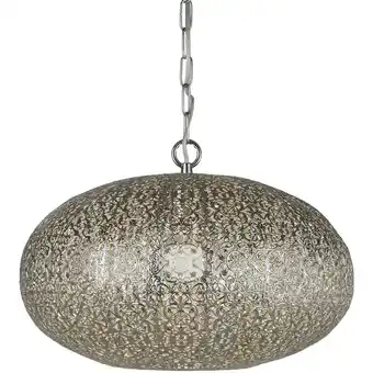 ManoMano Searchlight - Fretwork 1 Pendelleuchte, glänzendes Nickel Angebot