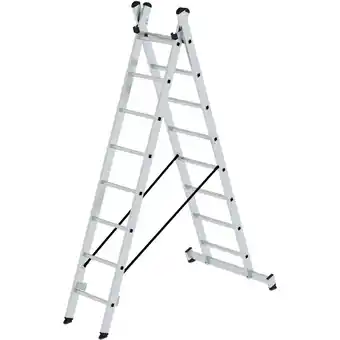 ManoMano Proregal-sicherheit Made In Germany - Sprossen-Mehrzweckleiter 2-teilig mit nivello -Traverse 2x8 Sprossen Angebot