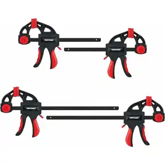 ManoMano Max Power - maxpower 4 Stück Schraubzwingen Set 150mm/300mm Einhandzwingen Set Profi Stark und Robust Schnellspannzwingen Set Angebot