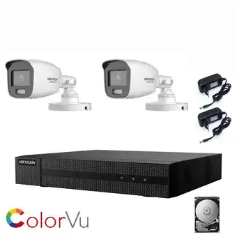 ManoMano Videoüberwachung kit nachtsicht farbe 2 mpx ahd 1 tb - Hikvision Angebot