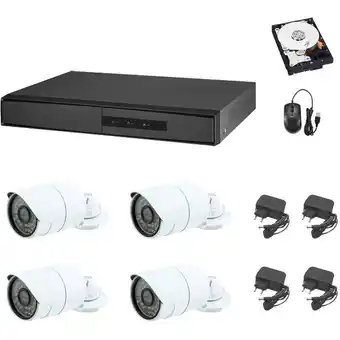 ManoMano Cloud-videoüberwachungskit dvr 4 kanäle 4 kameras 5MP ahd + hd 500 gb ccd sony Angebot