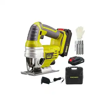 ManoMano Dewinner - 20V 2.0Ah Akku Stichsäge,5 Sägeblätter für Holz, Metall, pvc, Keramikschneiden, Werkzeugloser Blättwechsel,0-2400  Angebot