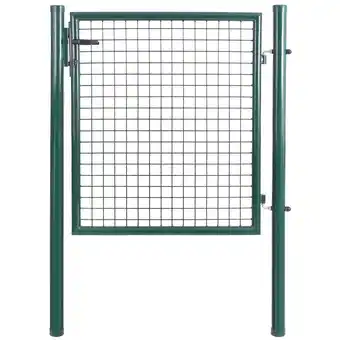 ManoMano HMGD-1 Gartenzaun, Gartentor 100x100cm grün, Gartentür, Zauntor , Gartentor mit Schloss, Türklinke und Schlüssel - Grün - Bc- Angebot