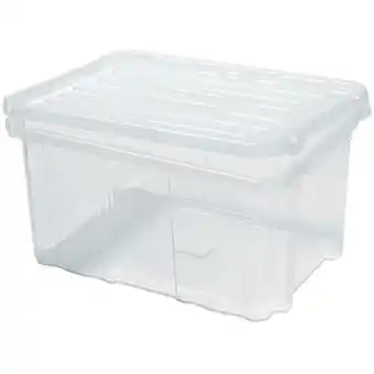 ManoMano Mehrzweck Aufbewahrungsbox mit Deckel Transparent HxBxT 20x40x30cm 22 Liter Lagerkiste, Transportbox, Stapelbox, Kunststoffki Angebot