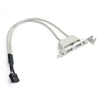 ManoMano Cablemarkt - Adapter mit 2 weiblichen USB-Anschlüssen mit Low-Profile-Bracket-Header für 2x5-Pin-Motherboard Angebot