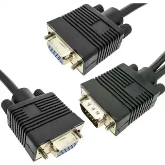 ManoMano CableMarkt - Passiver VGA-Duplikator mit 30 cm Y-förmigen HDB15-Steckern und -Buchsen Angebot