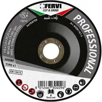 ManoMano Fervi - professionelle schruppscheiben für metall Ø230 x 7 x 22 mm aq MSD8230/7.0 Angebot