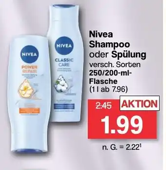 Famila Nord West NIVEA Shampoo oder Spülung 250/200-ml- Angebot