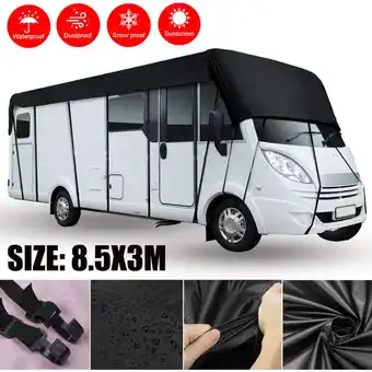 ManoMano Kingso - Schutzabdeckung 8,5 x 3 m 210D Caravan Wohnmobildach wasserdichte Plane mit 26 winddichten Gurten für den Zugang zu  Angebot