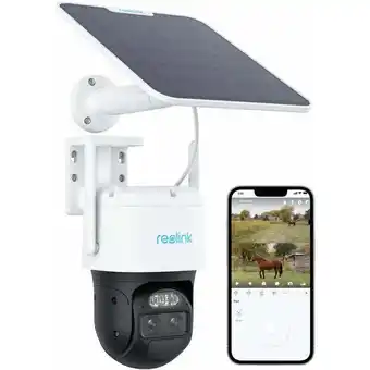 ManoMano 2K 4MP 4G lte Dual-Objektiv Überwachungskamera mit Auto-Zoom und Tracking, Weitwinkelobjektiv & Teleobjektiv, Trackmix Series Angebot