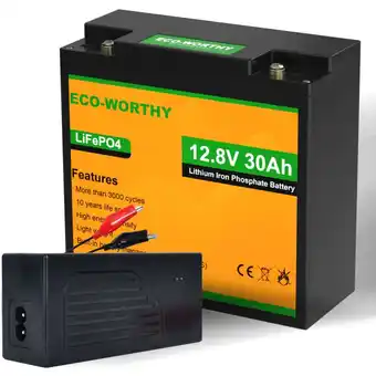 ManoMano Eco-worthy - 12V 8Ah 20ah 30ah LiFePO4 Akku Lithium Batterie wohnmobil mit 4A LiFePO4 Ladegeräte 30ah Akku Angebot