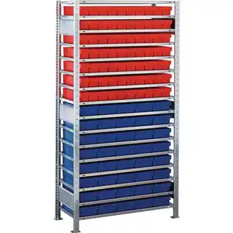 ManoMano Steckregal H2000xB1000xT400mm Anbauregal 16 Stahlböden 70 x l 400 mm rot/40 x l 400 mm blau - Schulte Lagertechnik Angebot