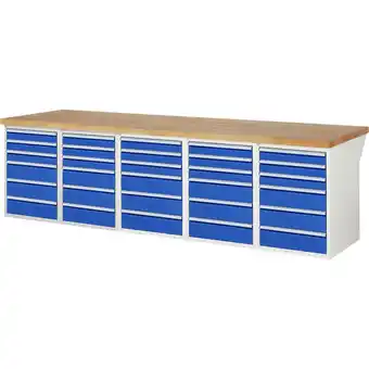 ManoMano Proregal-profi Arbeitsplatzeinrichtungen - Werkbank Serie 7000 - Modell 7515 HxBxT 84x300x90cm 30x Schublade Schubladenmaße 1 Angebot