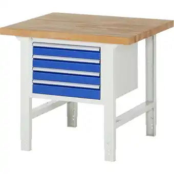 ManoMano Proregal-profi Arbeitsplatzeinrichtungen - Werkbank Serie 7000 - Modell 7133 HxBxT 79-114x100x90cm 4x Schublade Schubladenmaß Angebot