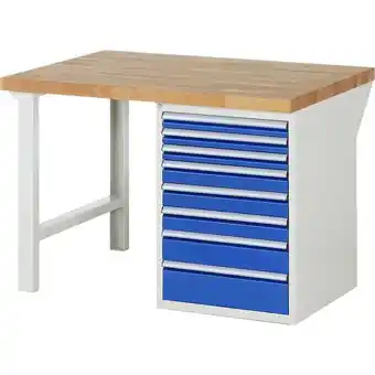 ManoMano Proregal-profi Arbeitsplatzeinrichtungen - Werkbank Serie 7000 - Modell 7519 HxBxT 89x125x90cm 8x Schublade Schubladenmaße 3x Angebot