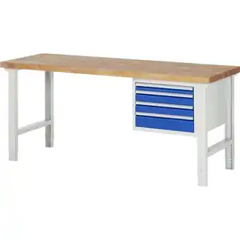 ManoMano Proregal-profi Arbeitsplatzeinrichtungen - Werkbank Serie 7000 - Modell 7132 HxBxT 79-114x200x70cm 4x Schublade Schubladenmaß Angebot