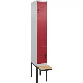 ManoMano C+P Z-Spind Classic PLUS mit schwebender Sitzbank aus Buche-Hartholz 8 Abteile HxBxT 212x120x81,5cm Zylinderschloss Stahl Lic Angebot