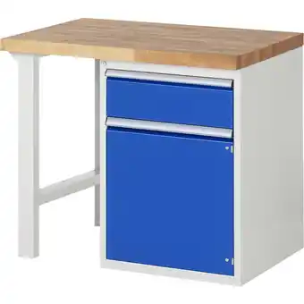 ManoMano Proregal-profi Arbeitsplatzeinrichtungen - Werkbank Serie 7000 - Modell 7502 HxBxT 84x100x70cm 1x Schublade + 1x Flügeltür +  Angebot