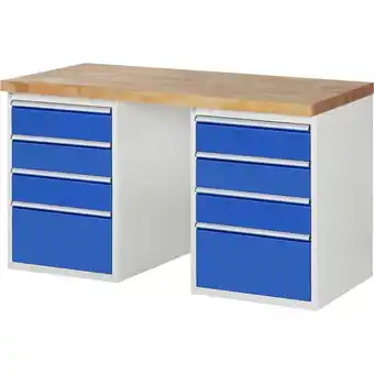 ManoMano Proregal-profi Arbeitsplatzeinrichtungen - Werkbank Serie 7000 - Modell 7510 HxBxT 89x150x70cm 8x Schublade Schubladenmaße 6x Angebot