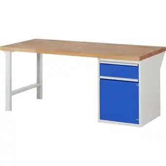 ManoMano Proregal-profi Arbeitsplatzeinrichtungen - Werkbank Serie 7000 - Modell 7502 HxBxT 84x200x90cm 1x Schublade + 1x Flügeltür +  Angebot