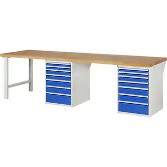 ManoMano Proregal-profi Arbeitsplatzeinrichtungen - Werkbank Serie 7000 - Modell 7517 HxBxT 89x300x90cm 14x Schublade Schubladenmaße 4 Angebot