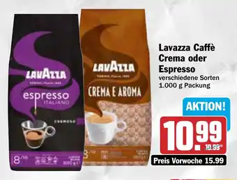 AEZ Lavazza Caffè Crema oder Espresso 1.000g packung Angebot