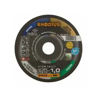 ManoMano Rhodius Abrasives - Rhodius XT69 Trennscheibe Ø115 mm - 1 mm - 22.23 mm Angebot