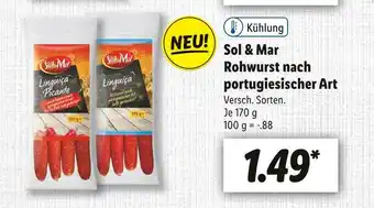 Lidl Sol & mar rohwurst nach portugiesischer art Angebot