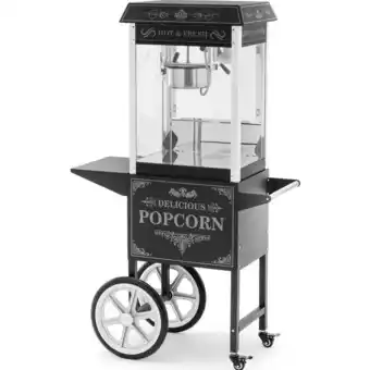 ManoMano Popcornmaschine mit Wagen Retro-Design 150 / 180 °c schwarz Popcornmaker Automat - Schwarz Angebot