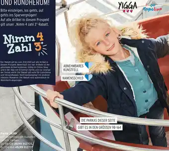 Ernstings family Yigga oder topolino parka Angebot