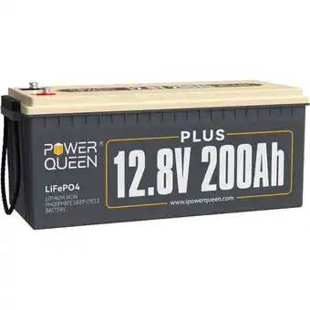 ManoMano Power Queen - Batterie Lithium Akku LiFePO4 12V 200Ah Plus 4000+ Zyklen, integriertes 200A bms, 2560W Ladeleistung, perfekter Angebot