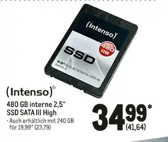 METRO Intenso 480 gb interne 2,5“ ssd sata iii high Angebot