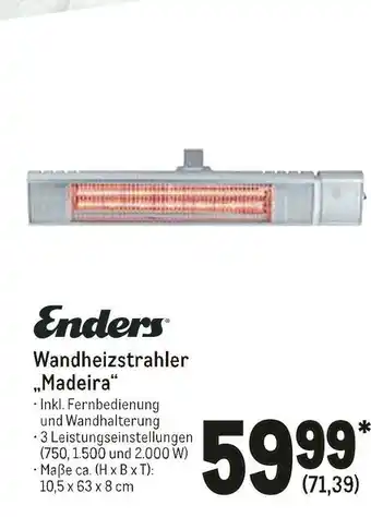 METRO Enders wandheizstrahler „madeira“ Angebot