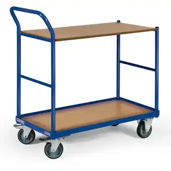 ManoMano Protaurus Tischwagen ohne Bordkante 3 Ladeflächen und schräg abgewinkeltem Schiebegriff 850x500mm Angebot