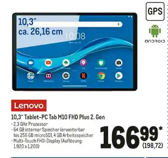 METRO Lenovo 10,3“ tablet-pc tab m10 fhd plus 2. gen Angebot